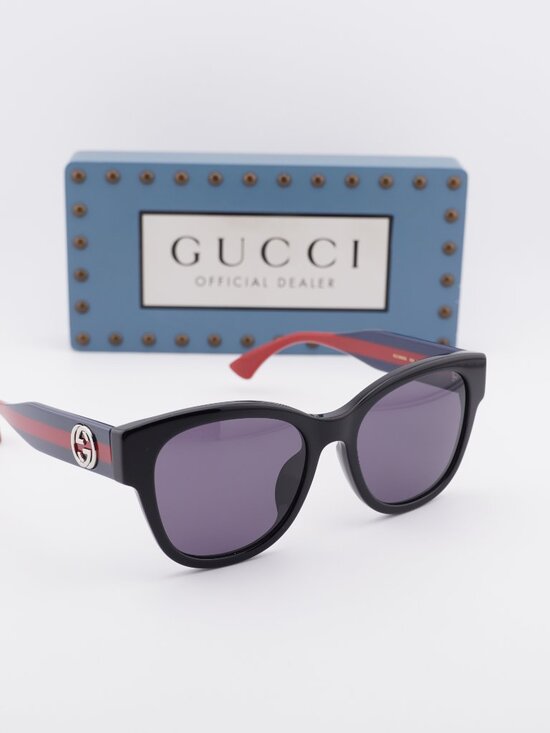Gucci GG1866SK 004 Square Sunglasses – Black/Blue /Violet main image 2